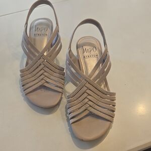 Impo Taupe Strappy Slingback Sandals